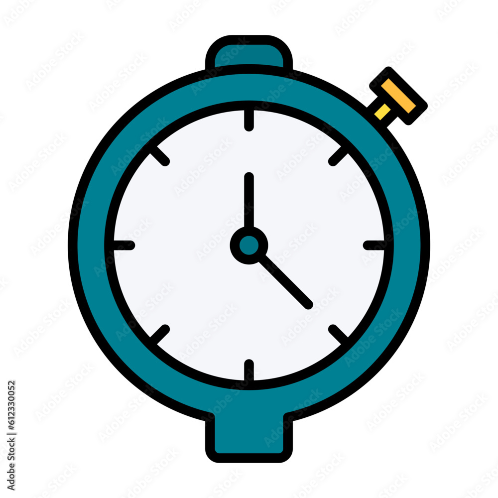 Stopwatch Line Color Icon Stopwatch Line Color Icon
