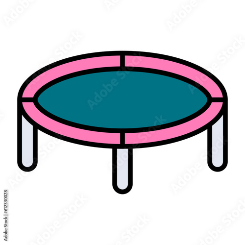 Trampoline Line Color Icon