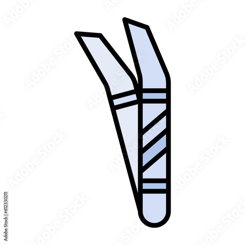Tweezers Line Color Icon