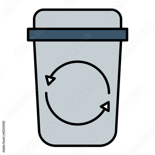 Recycle Bin Line Color Icon