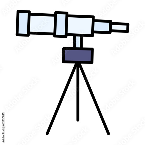 Telescope Line Color Icon