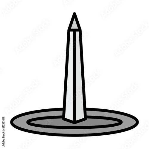 Obelisk Of Buenos Aires Line Color Icon