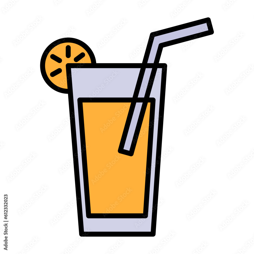 Lemonade Line Color Icon Lemonade Line Color Icon