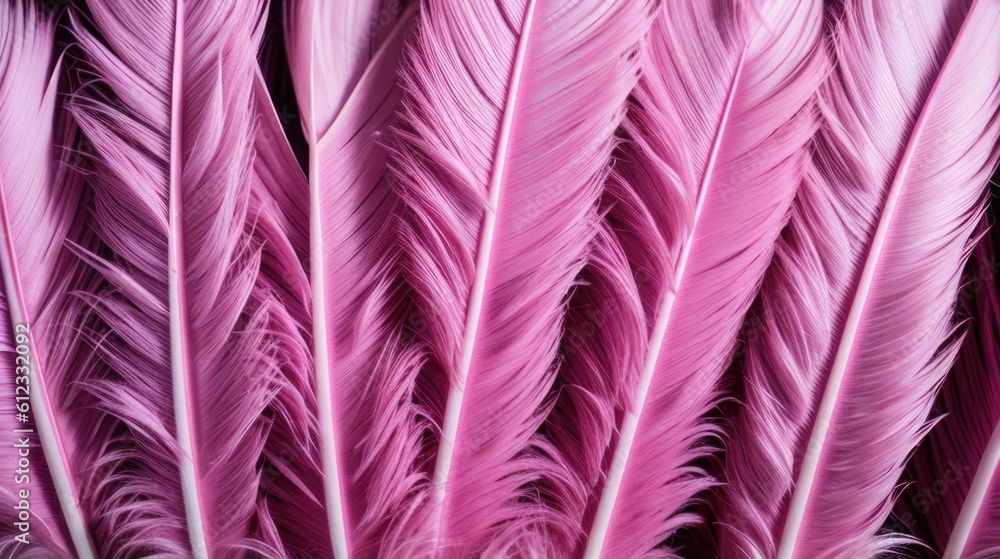 Fototapeta premium background with pink feathers. generative ai