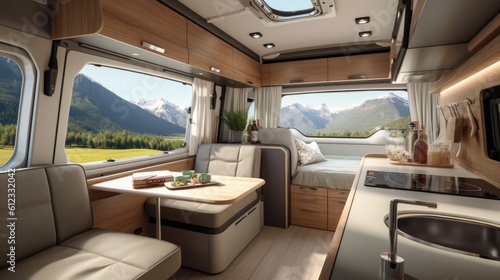 Modern Camper Van interior....