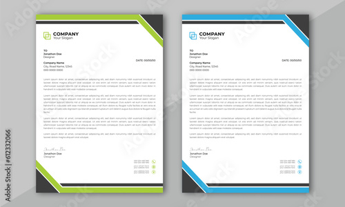 abstract letterhead Design modern Business letterhead design template. modern company letterhead Template.
modern corporate letterhead template design. Clean professional corporate company letterhead.