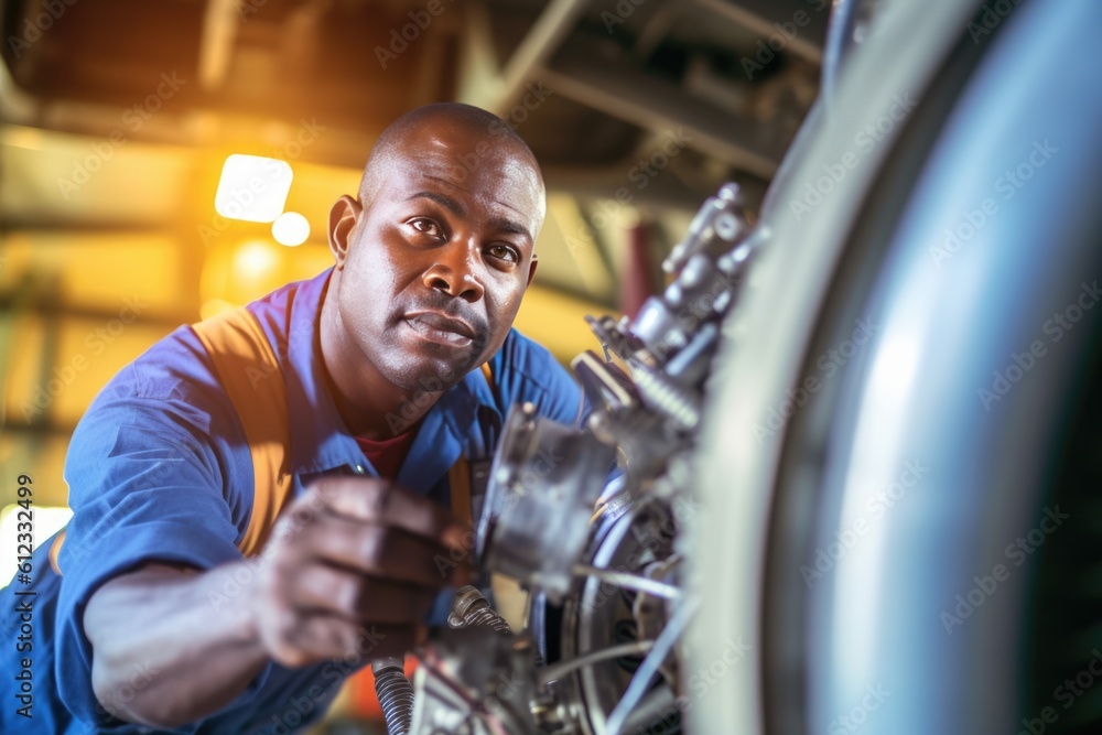 Team of engineers working at maintenance building Be an aircraft engineer at an airport Generated with AI Team of engineers working at maintenance building Be an aircraft engineer at an airport Generated with AI