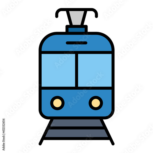 Tramcar Line Color Icon