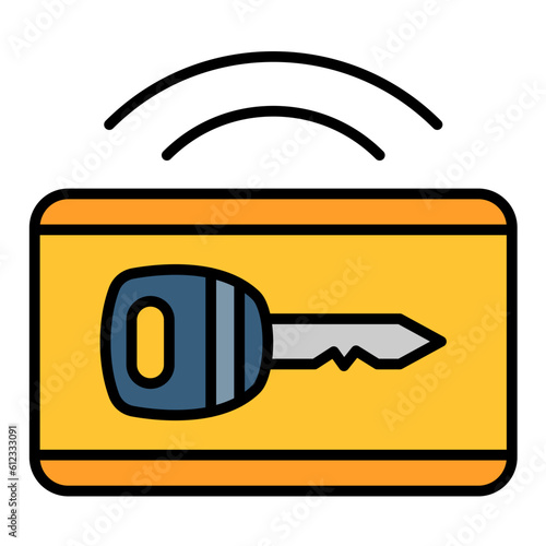 Smart Keycard Line Color Icon