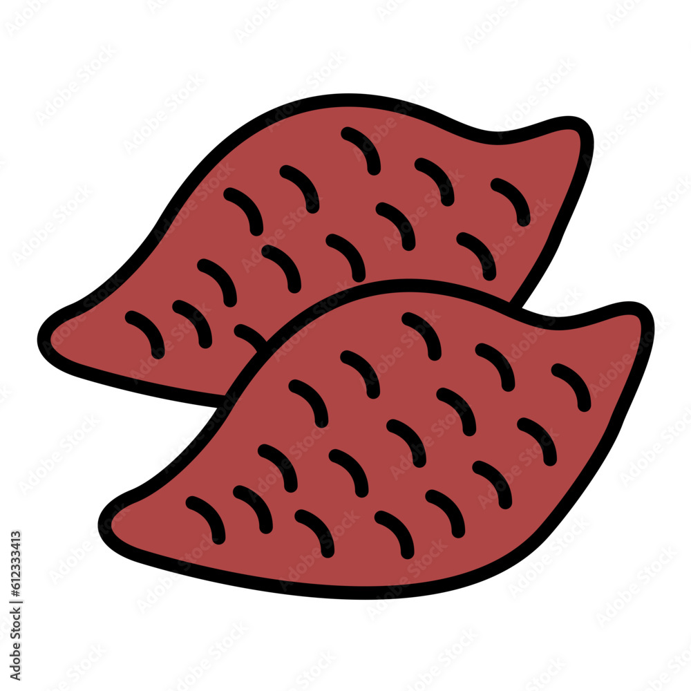 Sweet Potato Line Color Icon Sweet Potato Line Color Icon