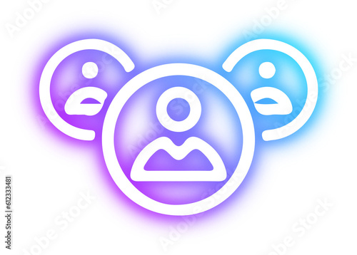 Set of business neon