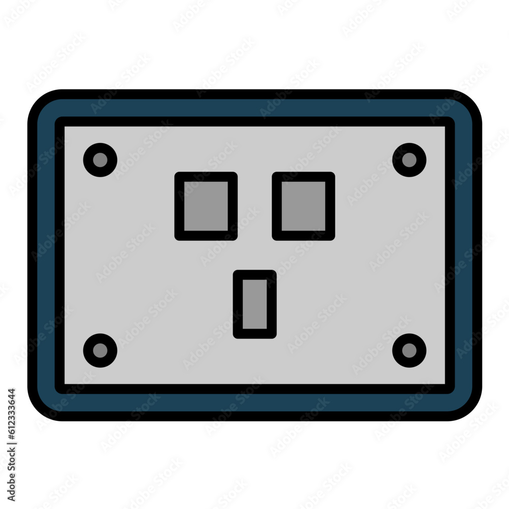 Socket Line Color Icon Socket Line Color Icon