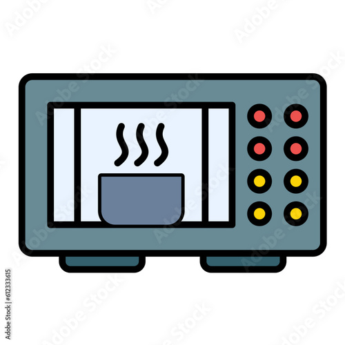 Microwave Line Color Icon