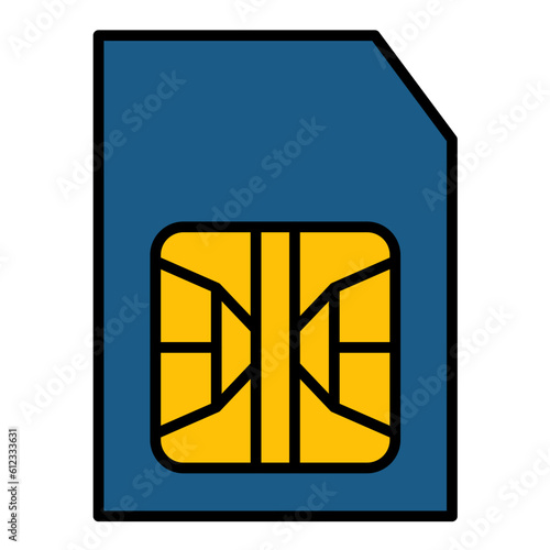 Sim Line Color Icon