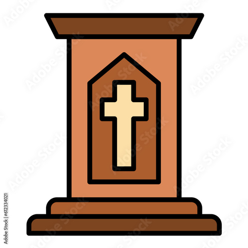 Pulpit Line Color Icon