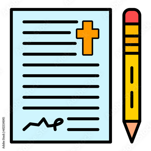 Testament Line Color Icon