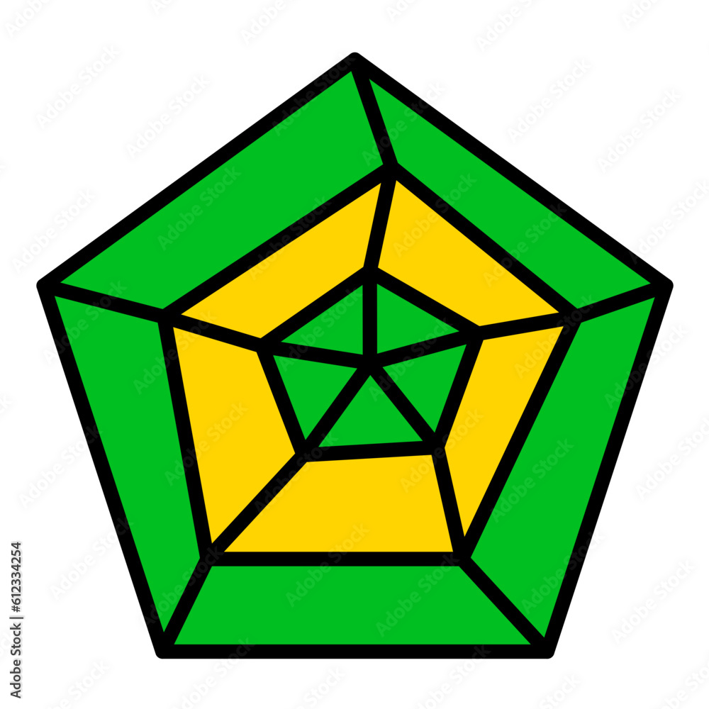 Radar Chart Line Color Icon Radar Chart Line Color Icon