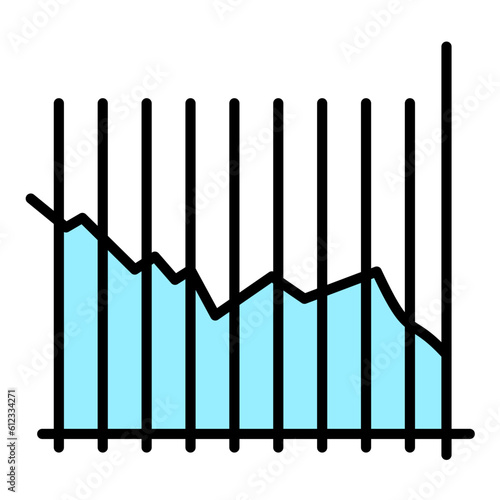 Trend Chart Line Color Icon