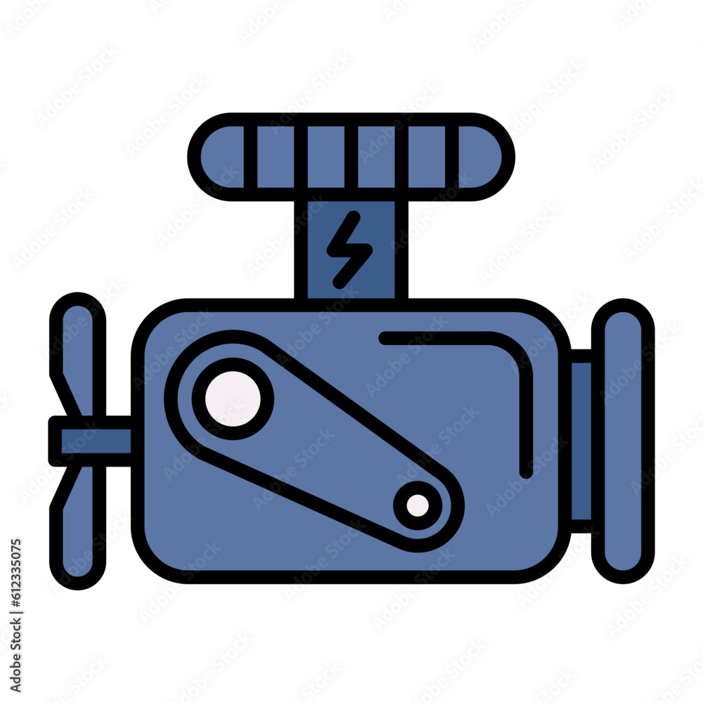 Engine Line Color Icon Engine Line Color Icon