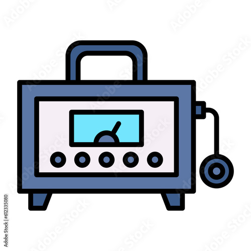 Dosimeter Line Color Icon