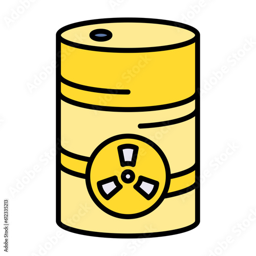 Toxic Waste Line Color Icon