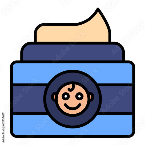 Baby Cream Line Color Icon