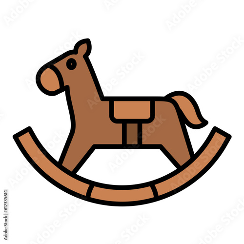 Toy Horse Line Color Icon