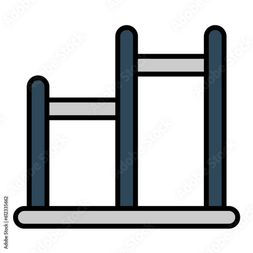 Chin Ups Line Color Icon