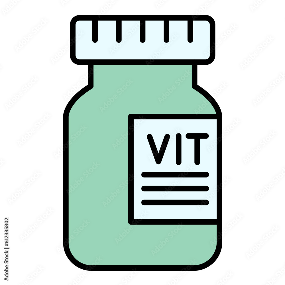 Obraz premium Vitamins Line Color Icon