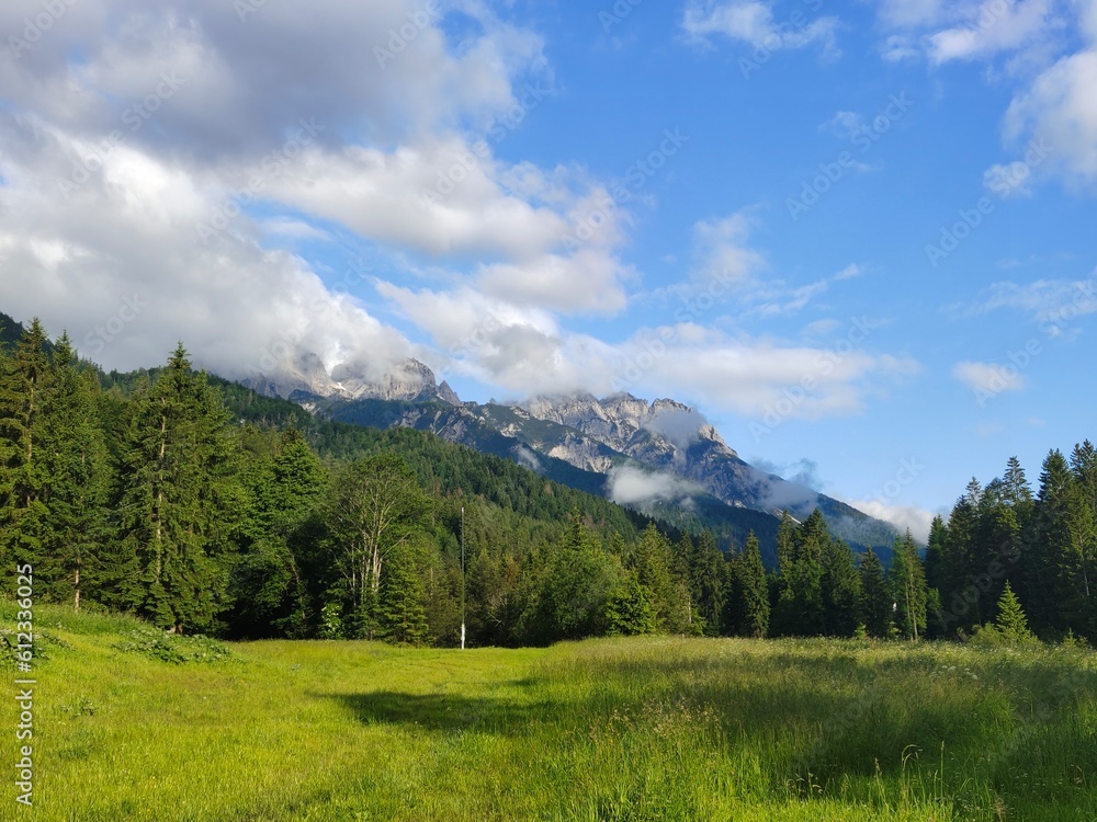 landscape with mountains and sky