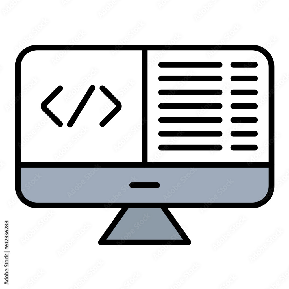 Web Programming Line Color Icon Web Programming Line Color Icon