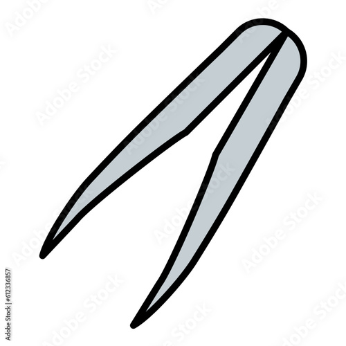 Tweezers Line Color Icon