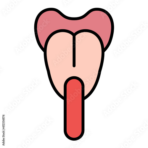 Tongue Depressor Line Color Icon