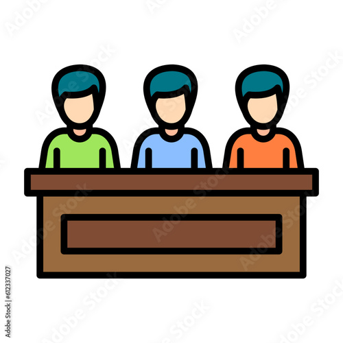Jury Line Color Icon