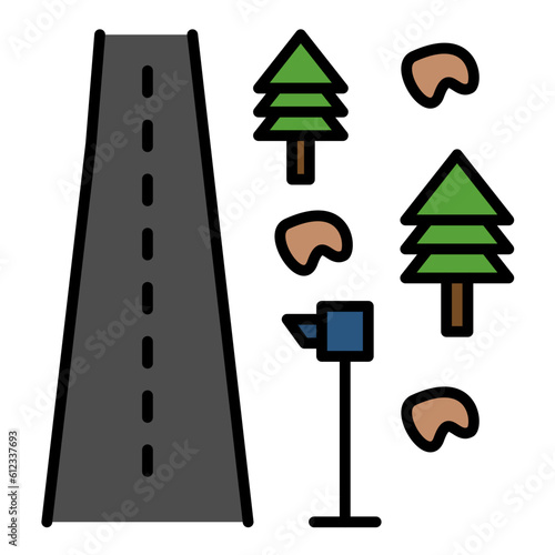 Roadside Line Color Icon