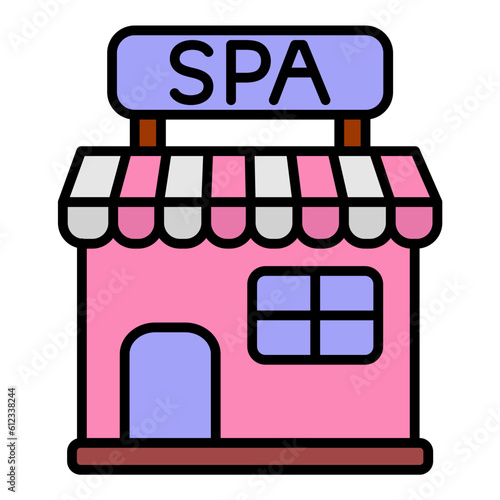 Spa Center Line Color Icon