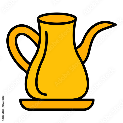 Arabic Teapot Line Color Icon