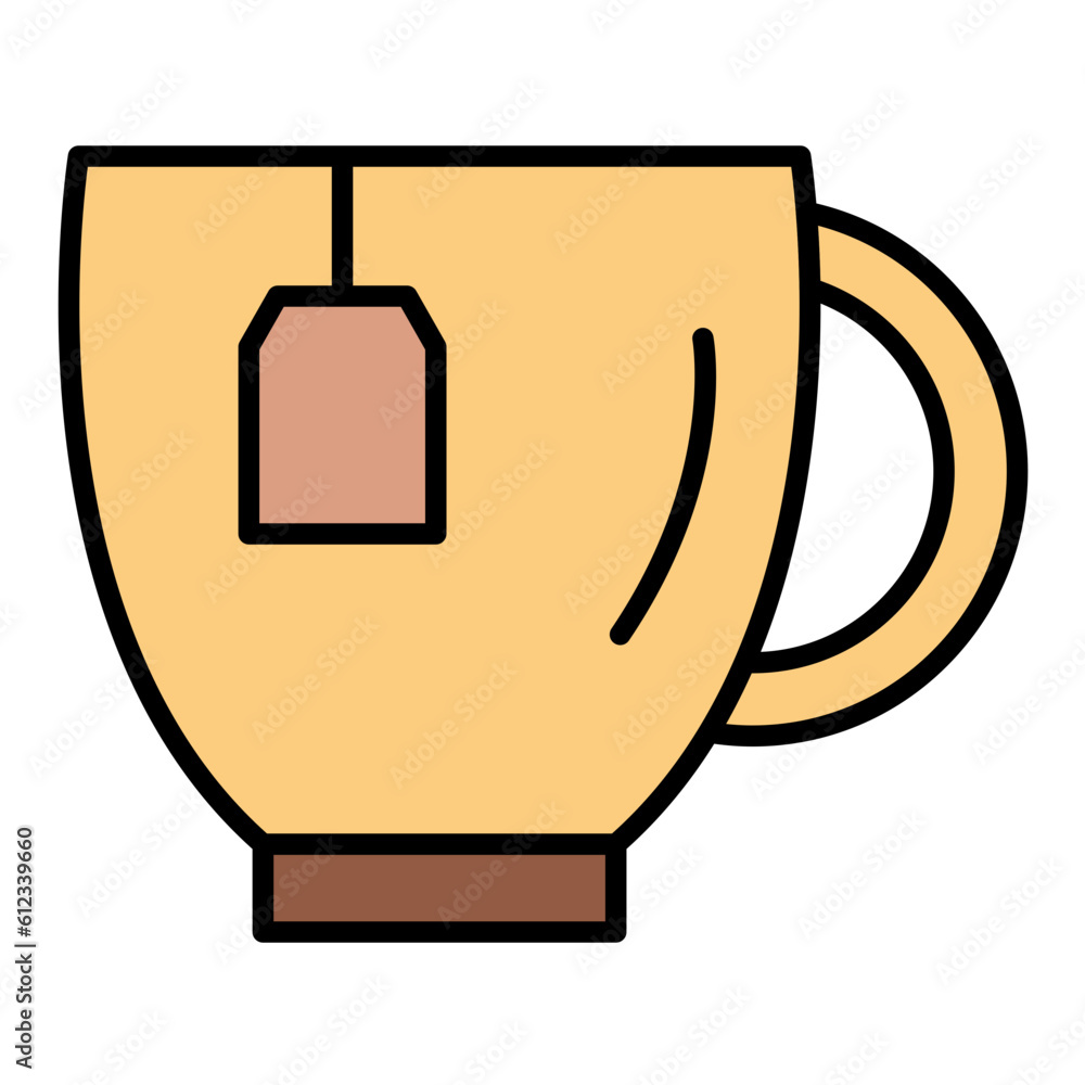 Tea Cup Line Color Icon