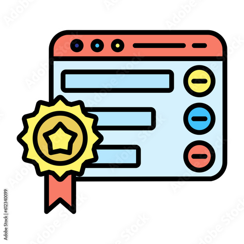 Page Quality Line Color Icon