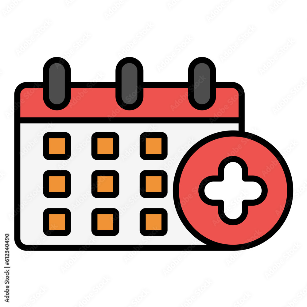 Medical Appointment Line Color Icon Medical Appointment Line Color Icon