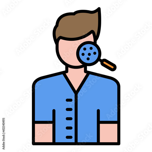 Skin Checkup Line Color Icon