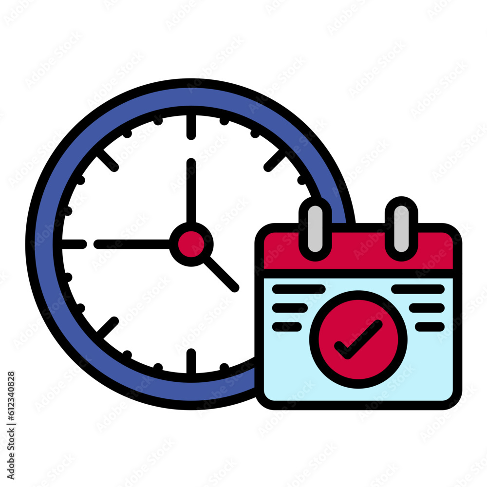 Time Plan Line Color Icon