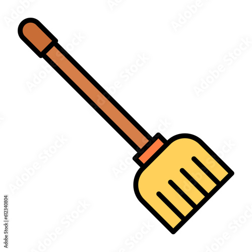 Broom Cleaning Line Color Icon
