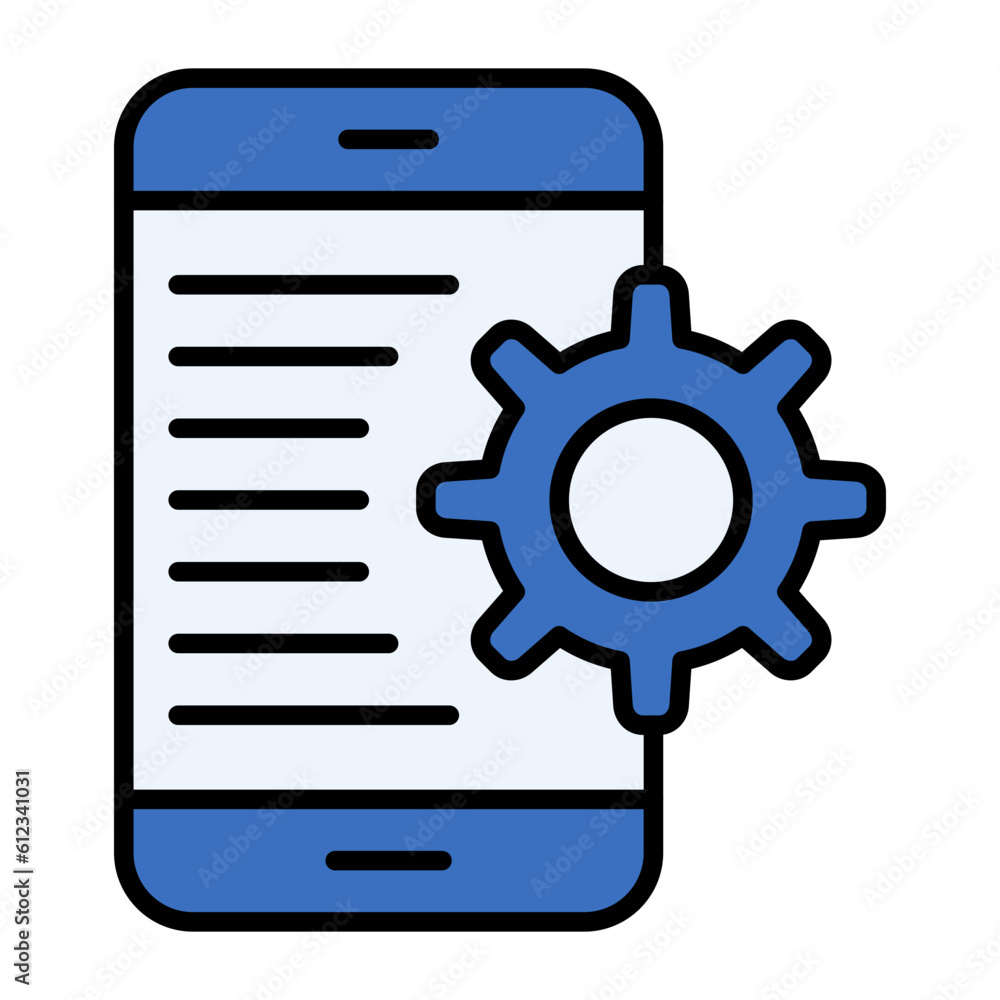 Application Setting Line Color Icon Application Setting Line Color Icon