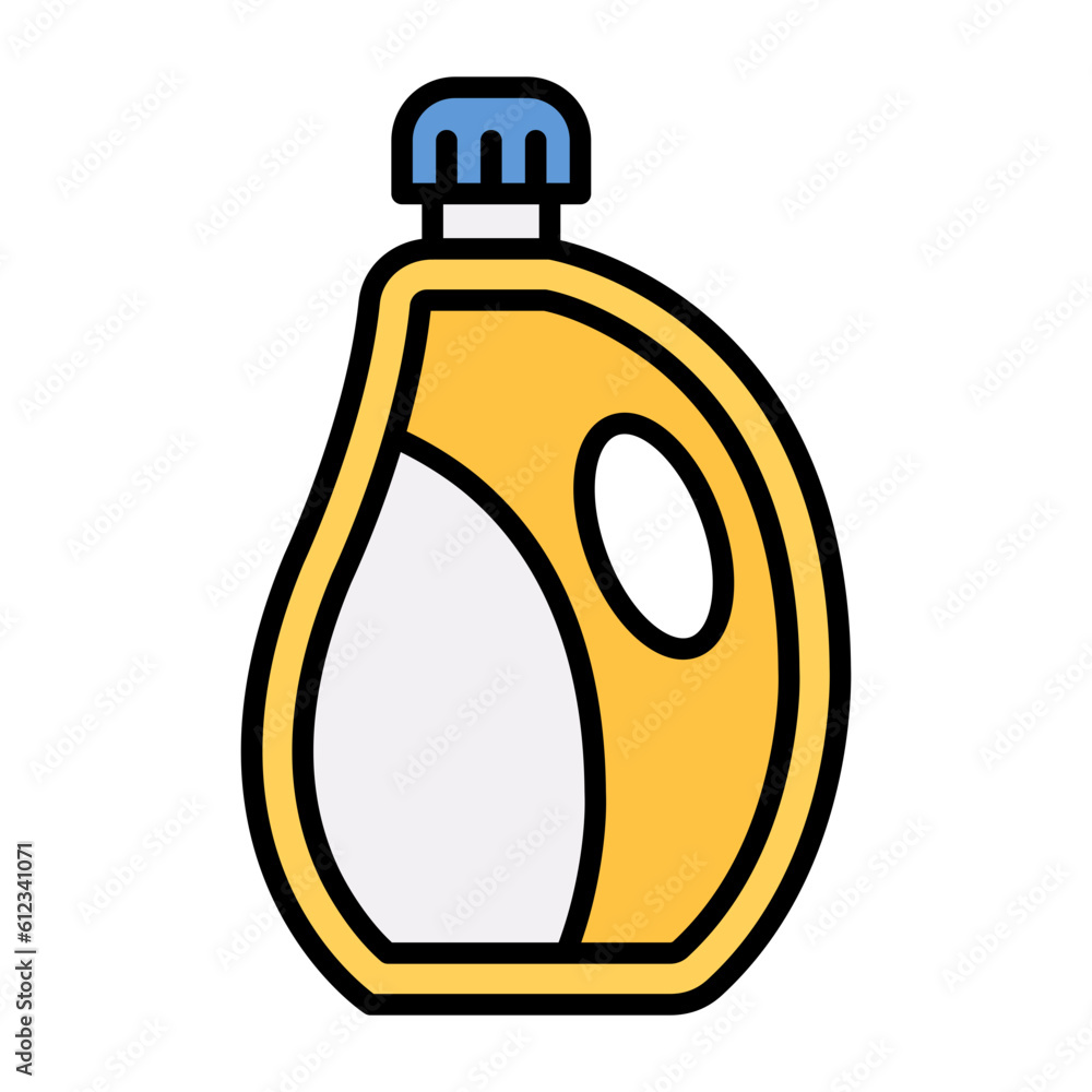 Obraz premium Liquid Detergent Line Color Icon