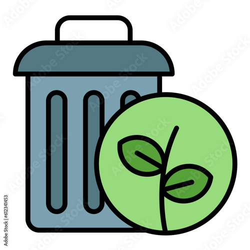 Plant Trash Line Color Icon