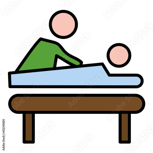Massage Therapist Line Color Icon