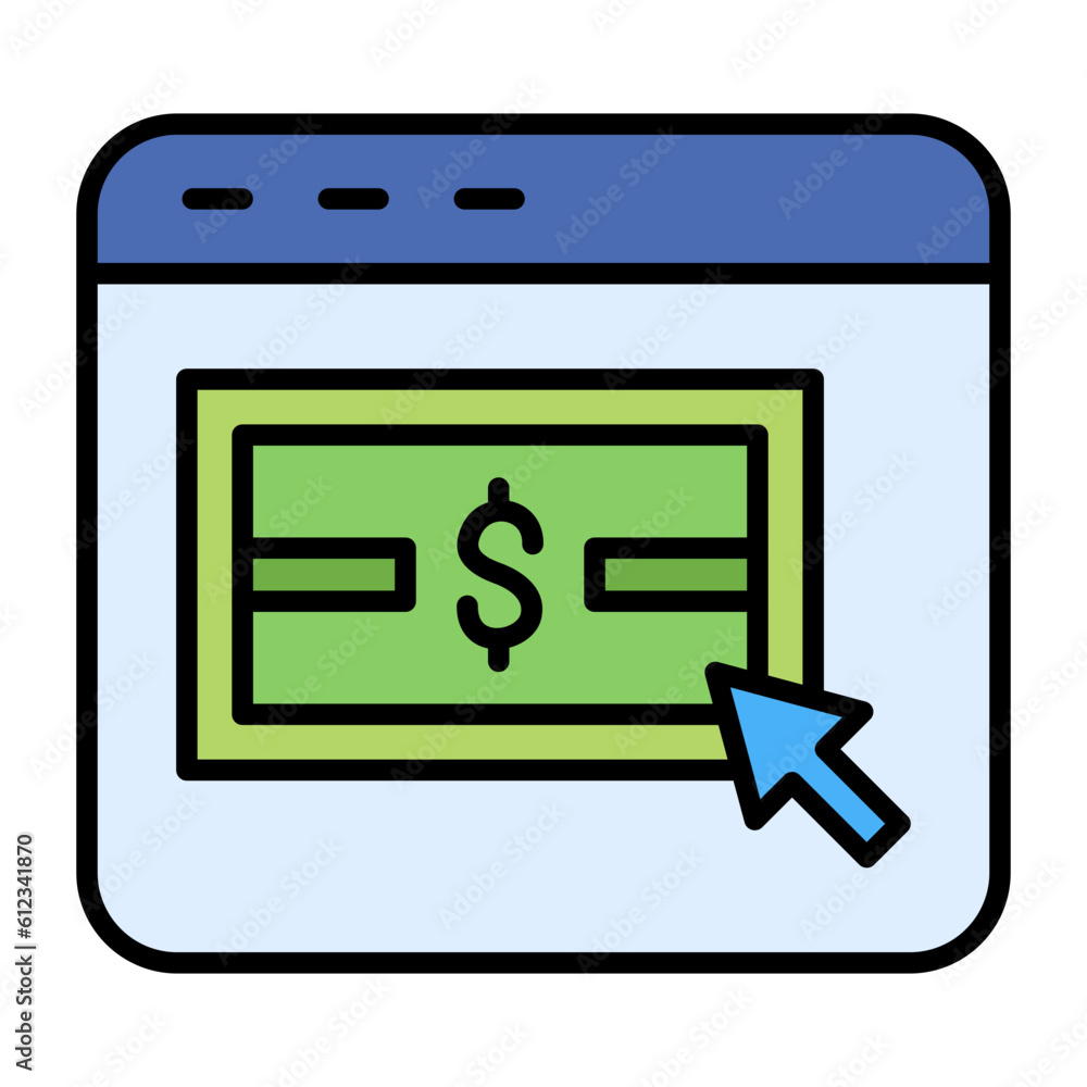 Pay Per Click Line Color Icon Pay Per Click Line Color Icon