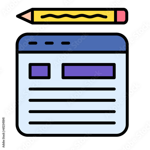 Blog Line Color Icon