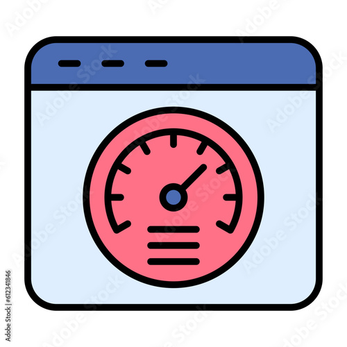 Page Speed Line Color Icon